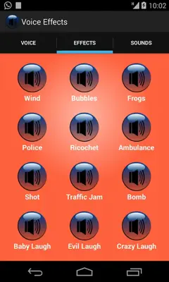 Voice Effects android App screenshot 0